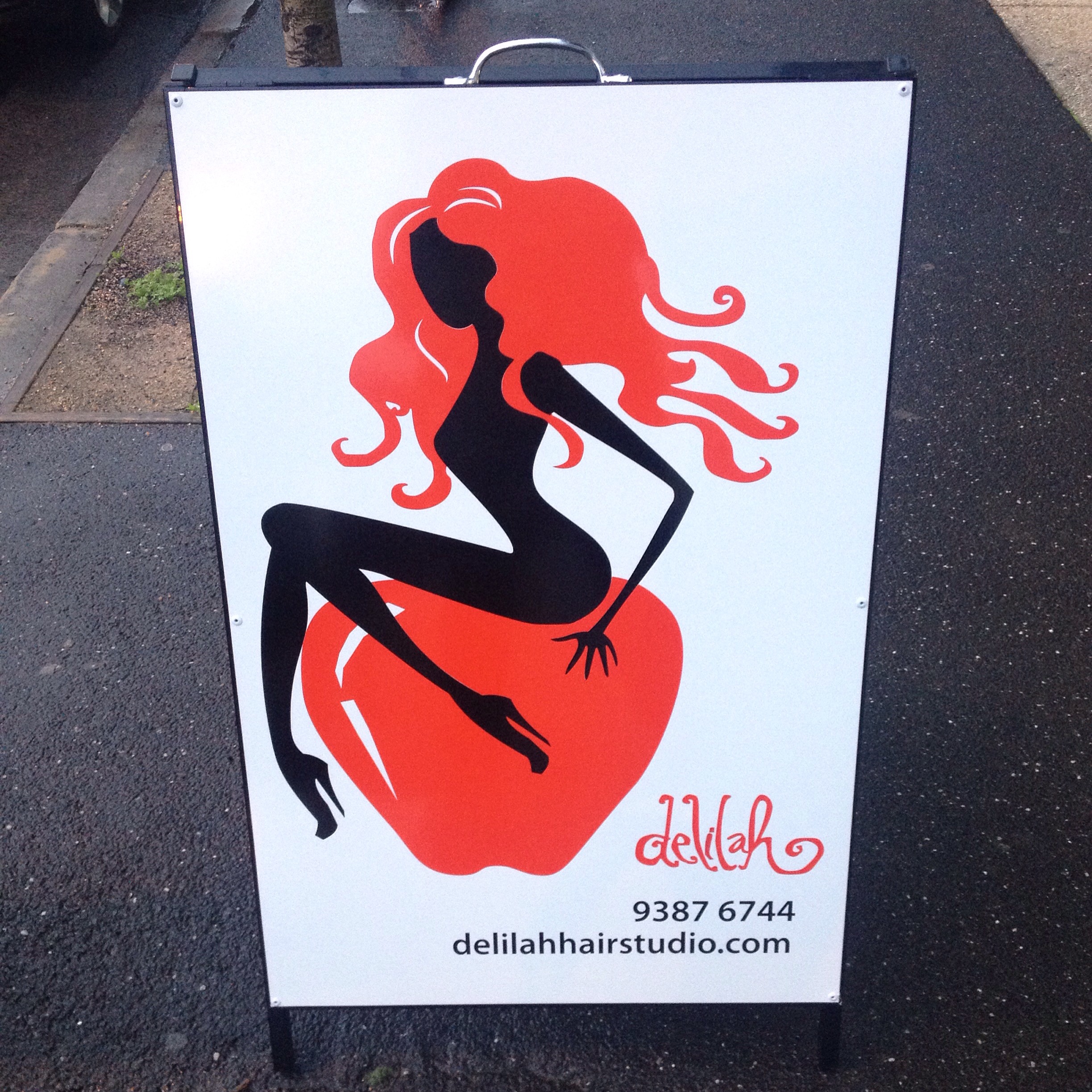 Delilah Hair Studio Brunswick East Street Sign