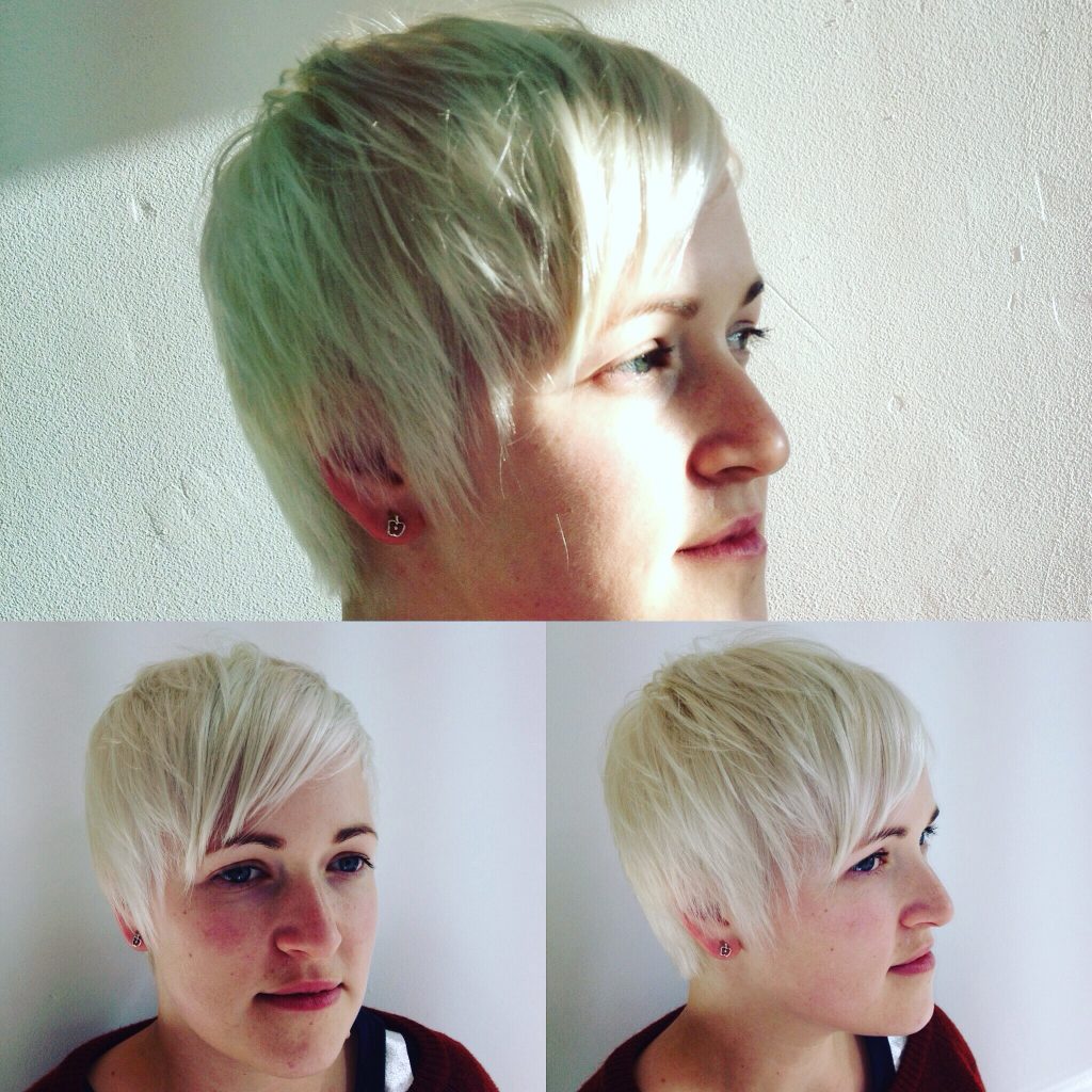 woman with short haircut