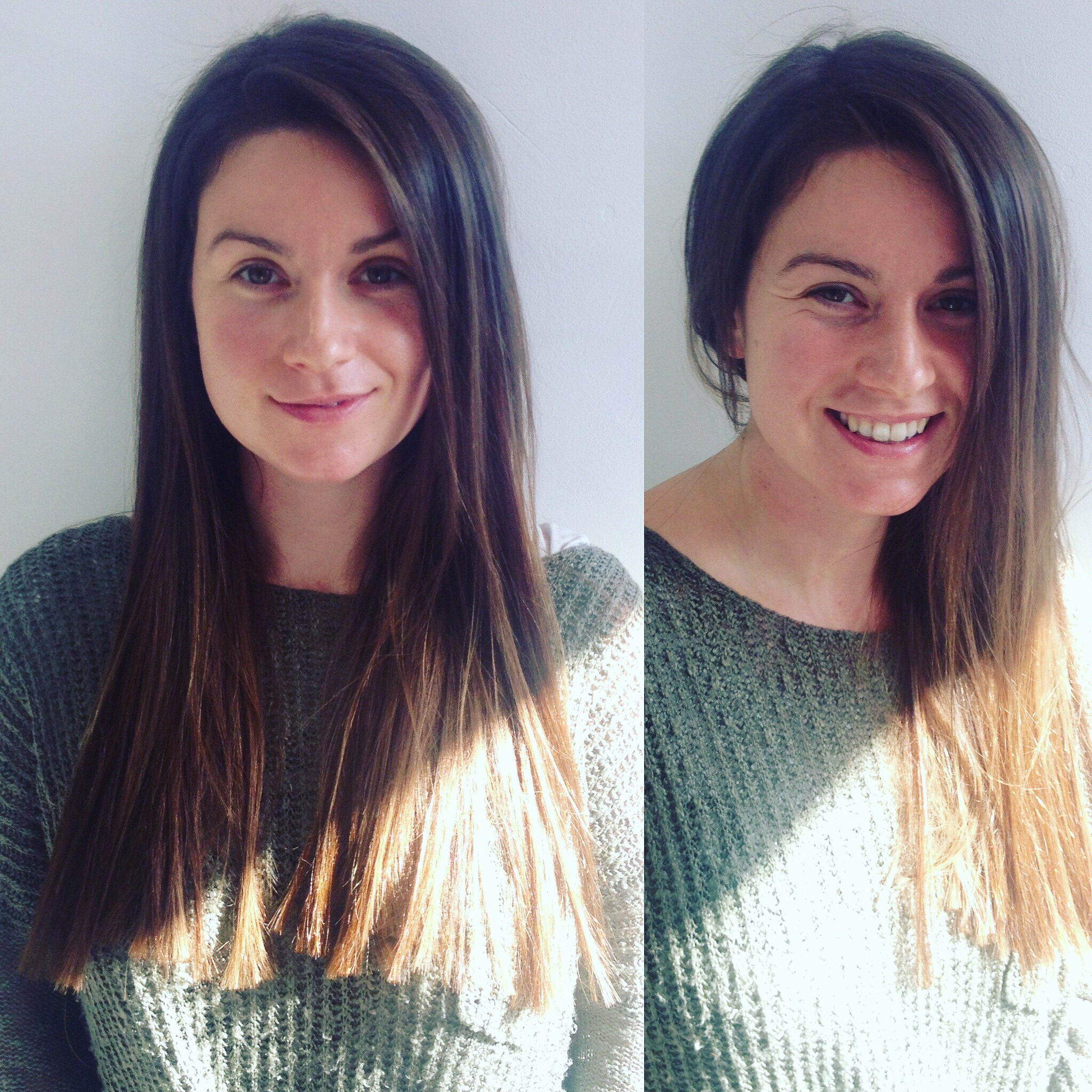 woman smiling with long hair