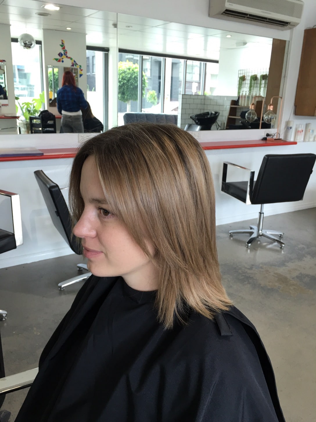 Woman with short hairstyle