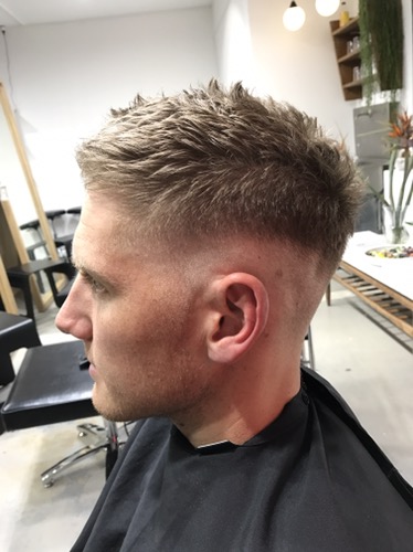 Mens blonde clearance fade haircut