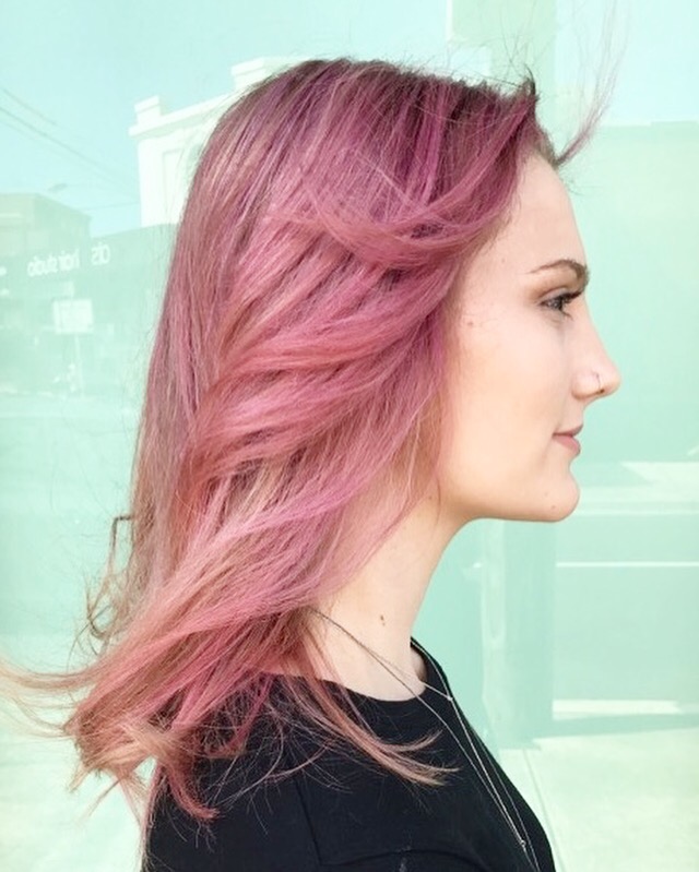 pastel pink hair 