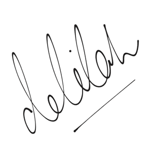 delilah hair studio logo on white background