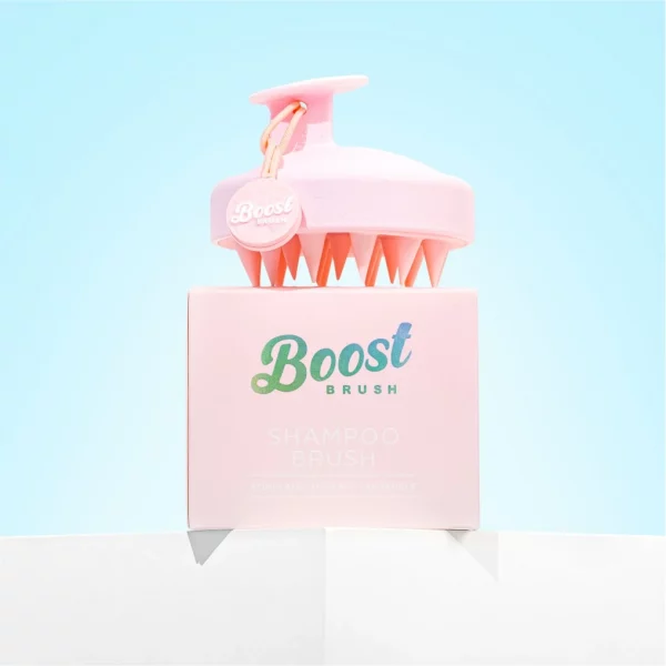 pink boost shampoo brush