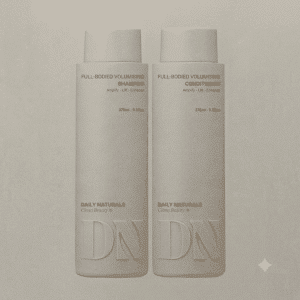 Daily Naturals Full-Bodied Volumising shampoo bottles